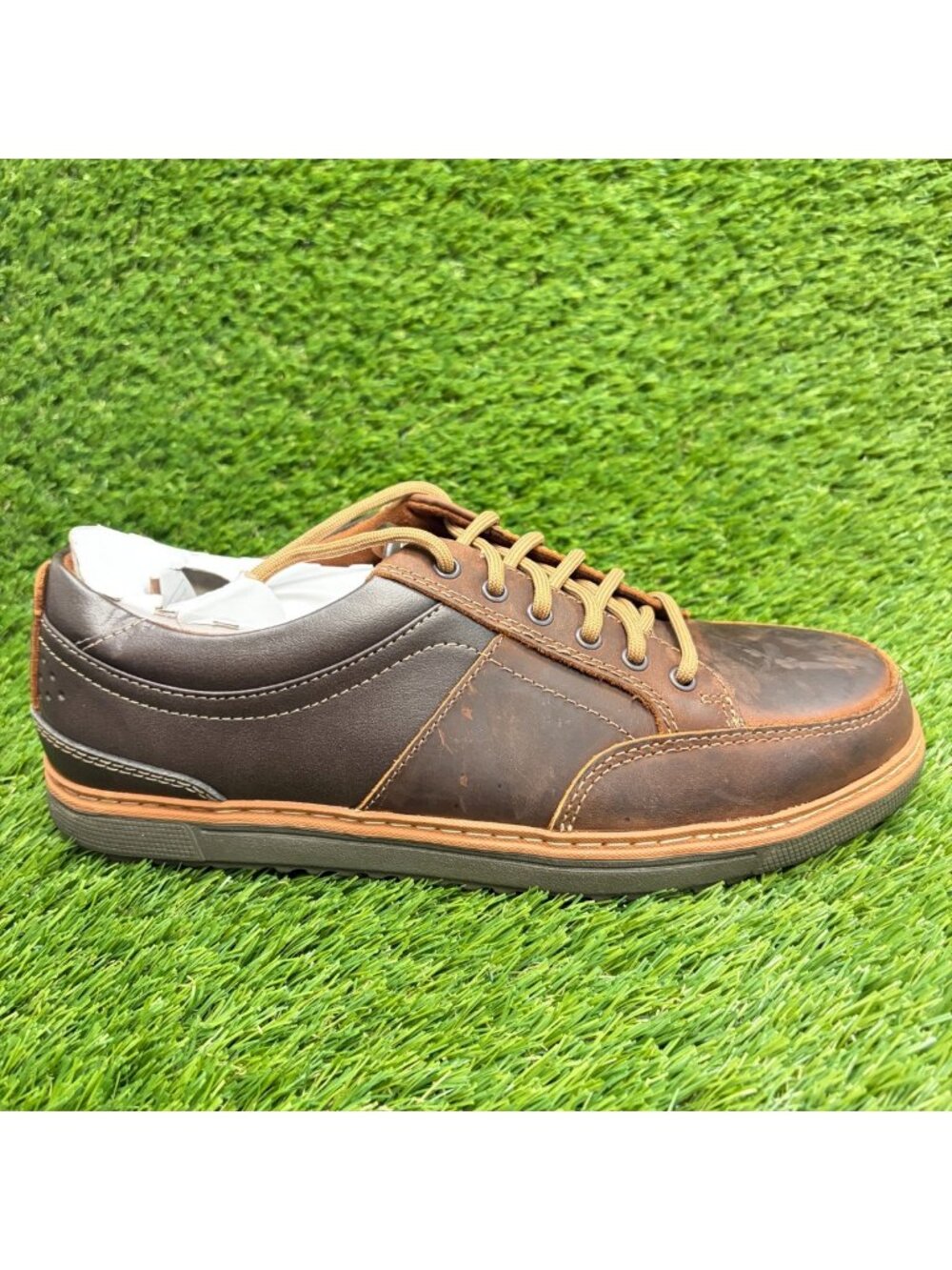 Florsheim Gridley Mens Size 9 Brown Leather Steel Toe Safety Work Oxford Shoes